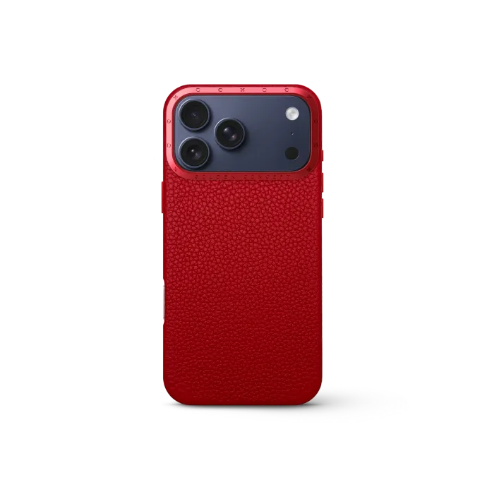 iPhone Case 17 - Full-Grain Leather - Cherry