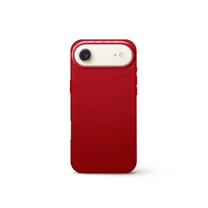 iPhone Case 17 - Full-Grain Leather - Cherry