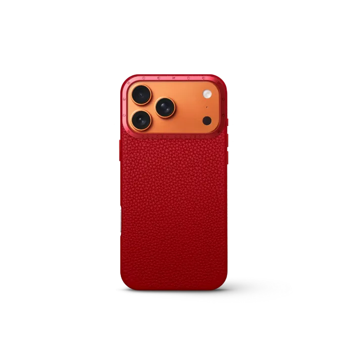 iPhone Case 17 - Full-Grain Leather - Cherry