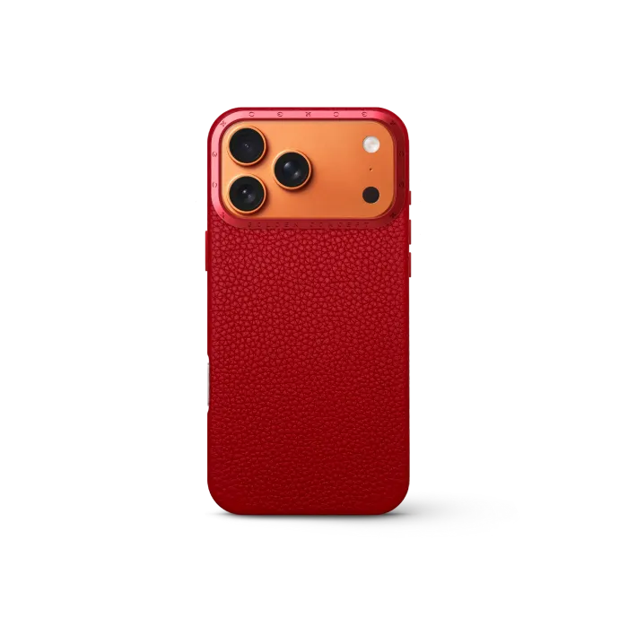 iPhone Case 17 - Full-Grain Leather - Cherry
