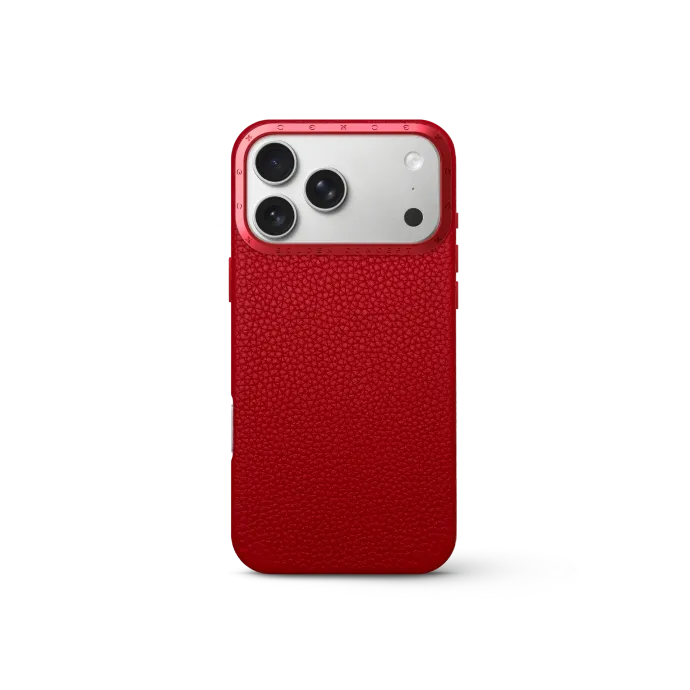 iPhone Case 17 - Full-Grain Leather - Cherry