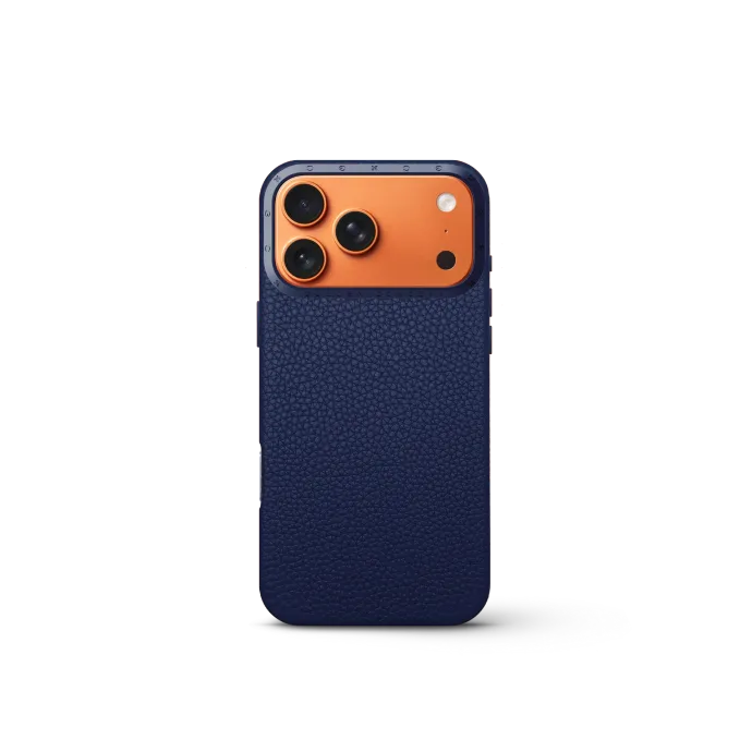 iPhone Case 17 - Full-Grain Leather - Midnight Blue