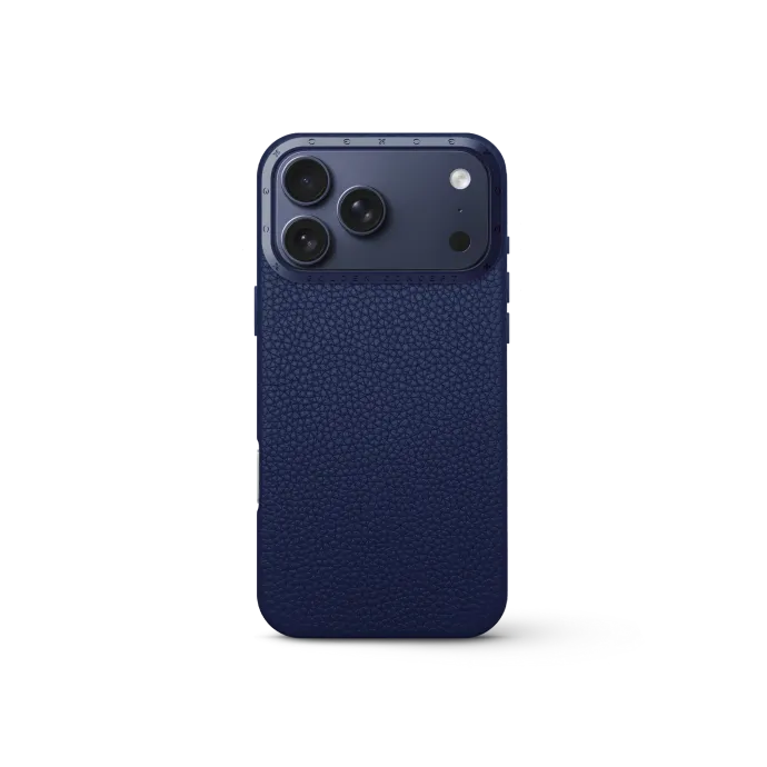 iPhone Case 17 - Full-Grain Leather - Midnight Blue