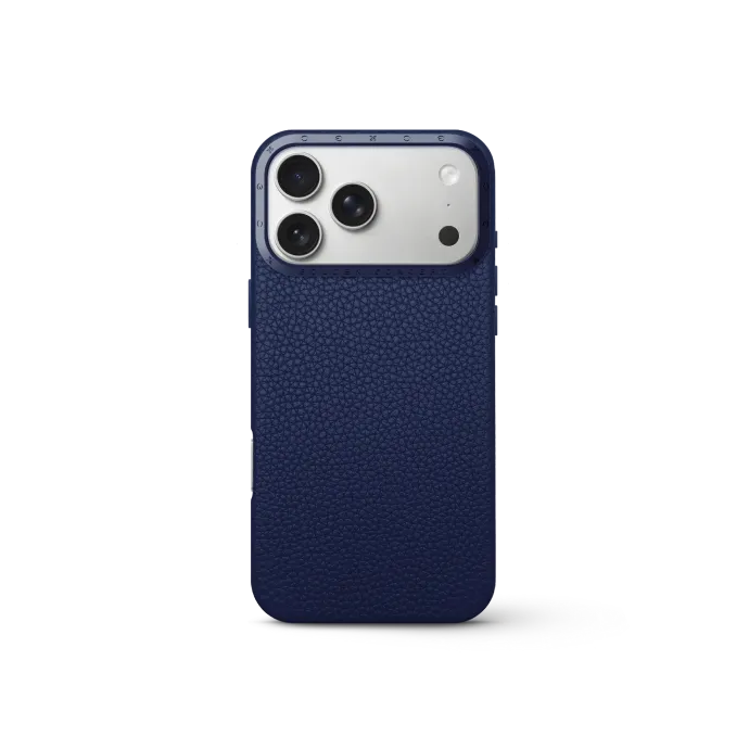 iPhone Case 17 - Full-Grain Leather - Midnight Blue