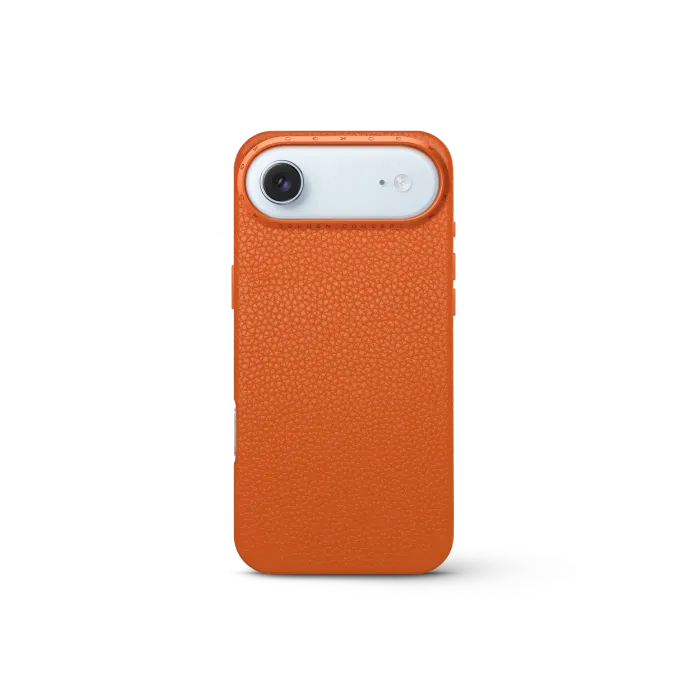 iPhone Case 17 - Full-Grain Leather - Orange