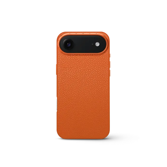 iPhone Case 17 - Full-Grain Leather - Orange