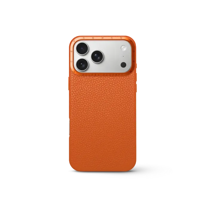 iPhone Case 17 - Full-Grain Leather - Orange