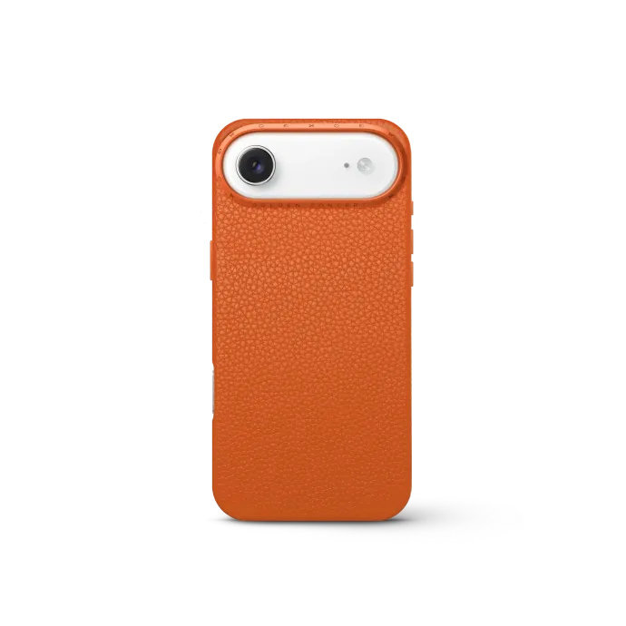 iPhone Case 17 - Full-Grain Leather - Orange