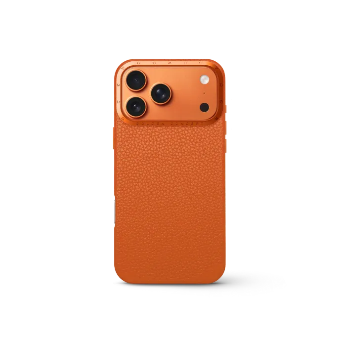 iPhone Case 17 - Full-Grain Leather - Orange