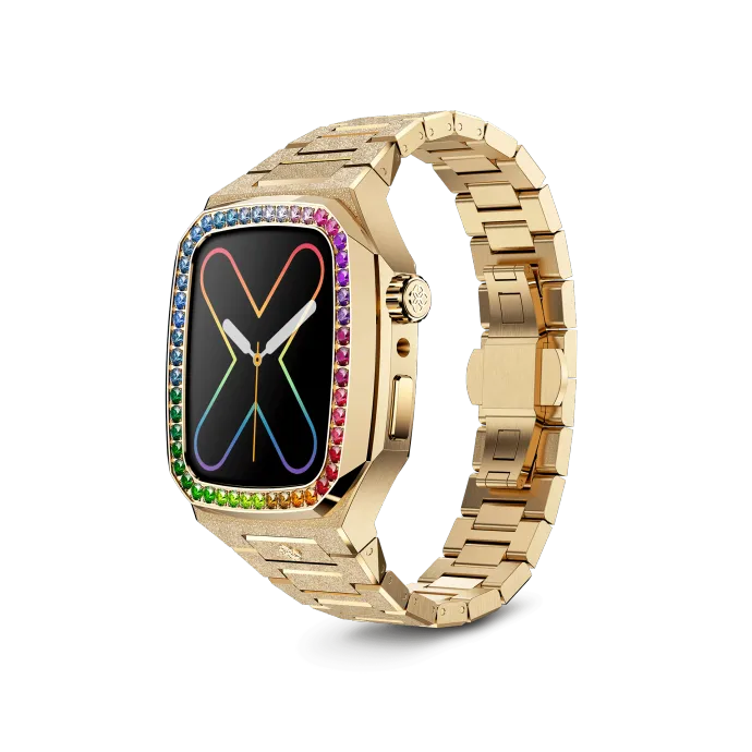 Apple Watch Case / EVF41 - RAINBOW Frosted Gold