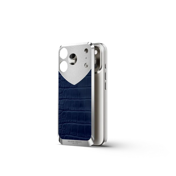 iPhone Case / RST17 - Magnetic Shield Alligator Edition - Matte Blue