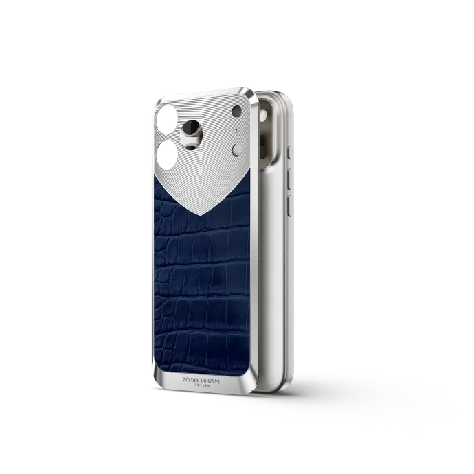 iPhone Case / RST17 - Magnetic Shield Alligator Edition - Matte Blue