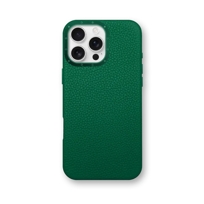 iPhone Case 16 / Full-Grain Leather - Evergreen