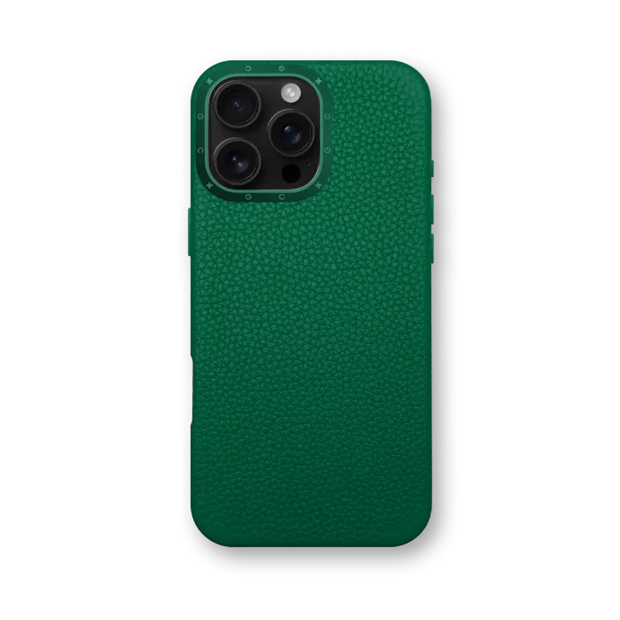 iPhone Case 16 / Full-Grain Leather - Evergreen