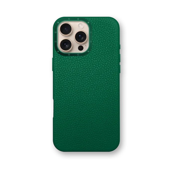 iPhone Case 16 / Full-Grain Leather - Evergreen