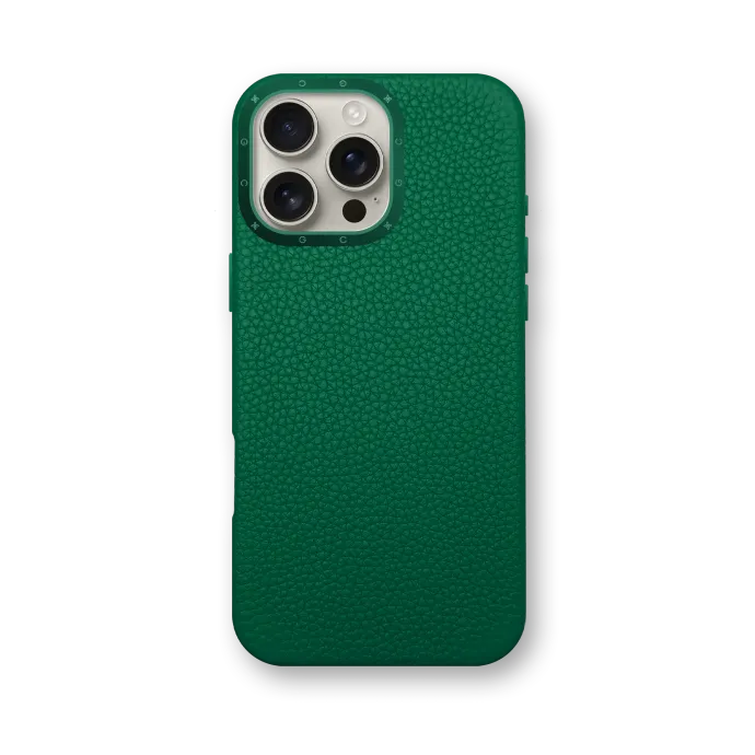 iPhone Case 16 / Full-Grain Leather - Evergreen