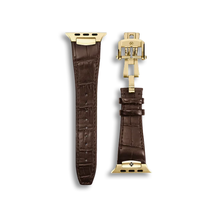 Apple Watch Strap / Alligator Leather - Brown