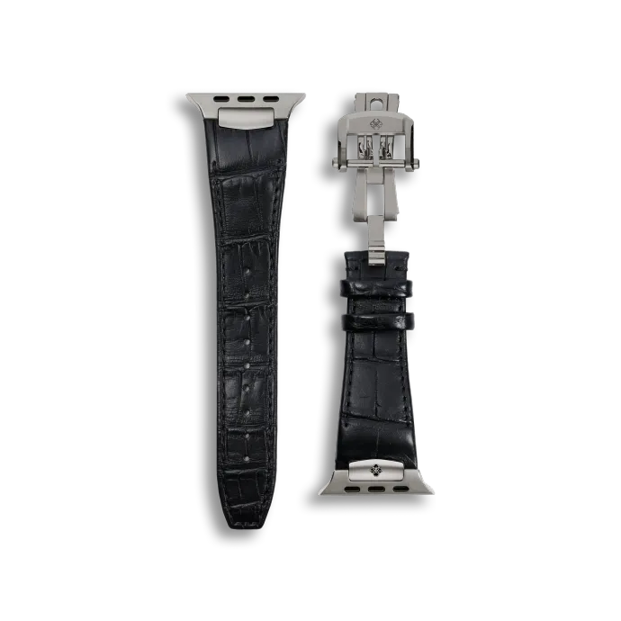 Apple Watch Strap / Alligator Leather - Black