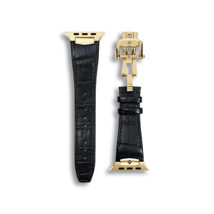 Apple Watch Strap / Alligator Leather - Black