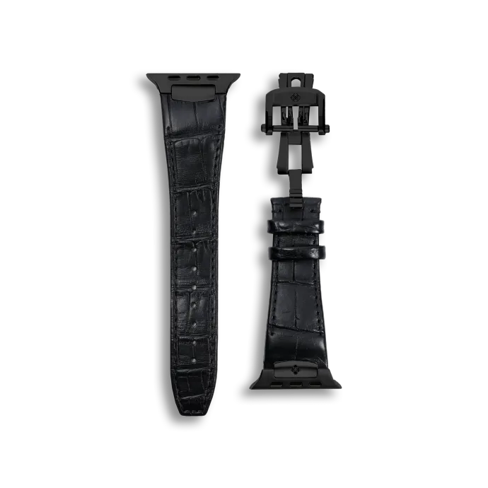 Apple Watch Strap / Alligator Leather - Black