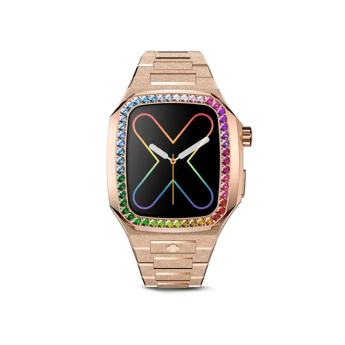 Apple Watch Case / EVF41 - RAINBOW Frosted Rose Gold