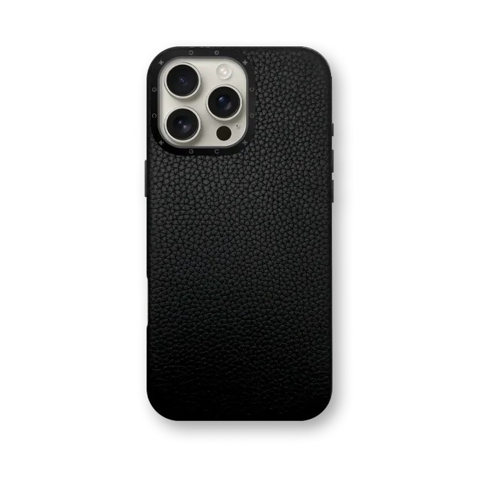 iPhone Case 16 / Full-Grain Leather - Black