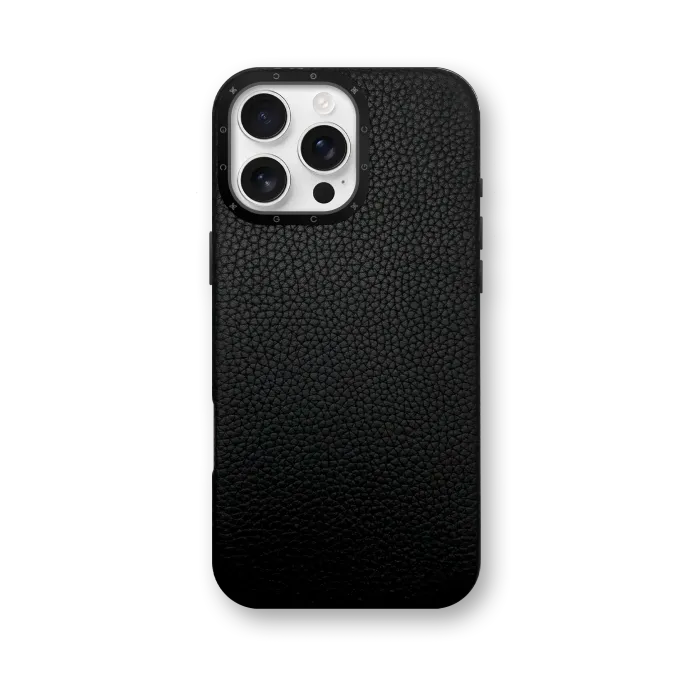iPhone Case 16 / Full-Grain Leather - Black