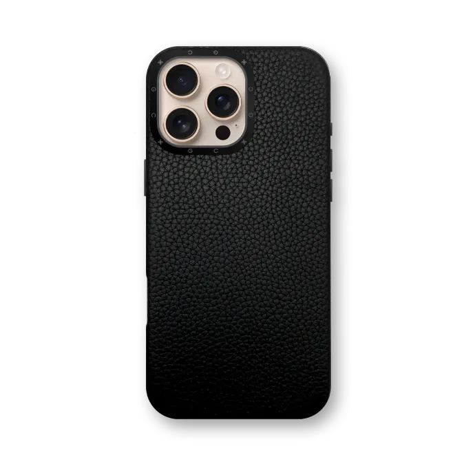 iPhone Case 16 / Full-Grain Leather - Black