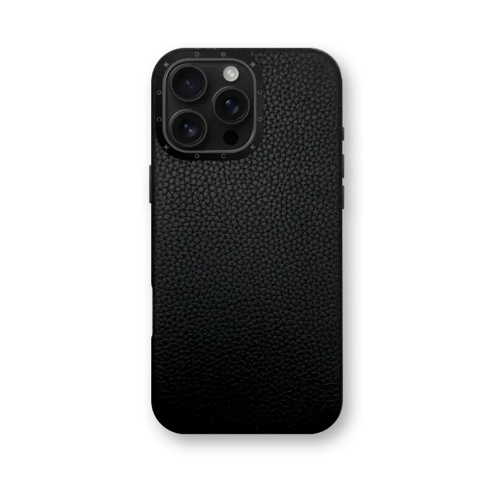 iPhone Case 16 / Full-Grain Leather - Black