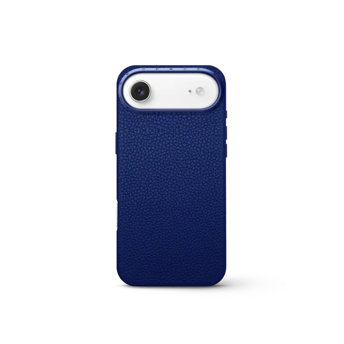 iPhone Case 17 - Full-Grain Leather - Deep Blue