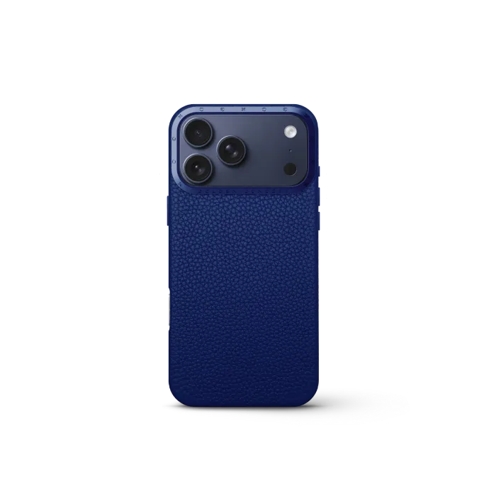 iPhone Case 17 - Full-Grain Leather - Deep Blue