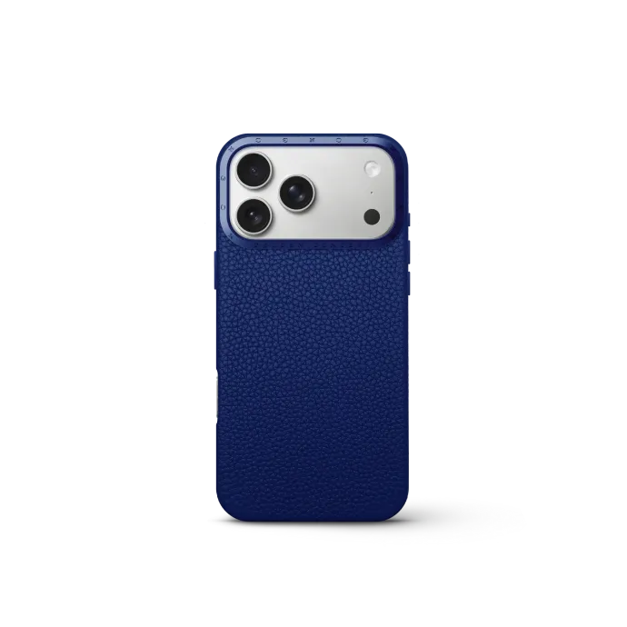iPhone Case 17 - Full-Grain Leather - Deep Blue