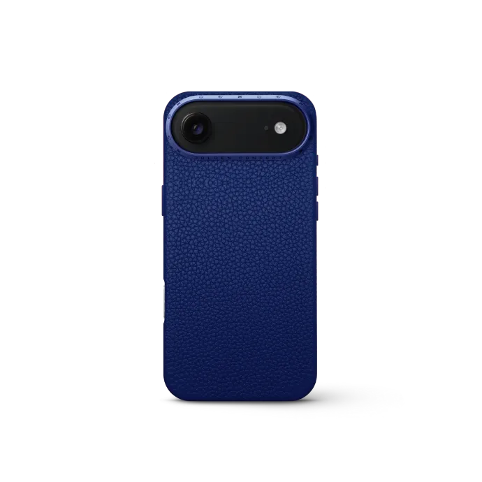 iPhone Case 17 - Full-Grain Leather - Deep Blue