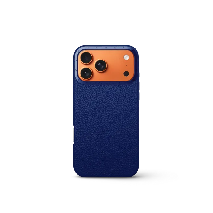 iPhone Case 17 - Full-Grain Leather - Deep Blue