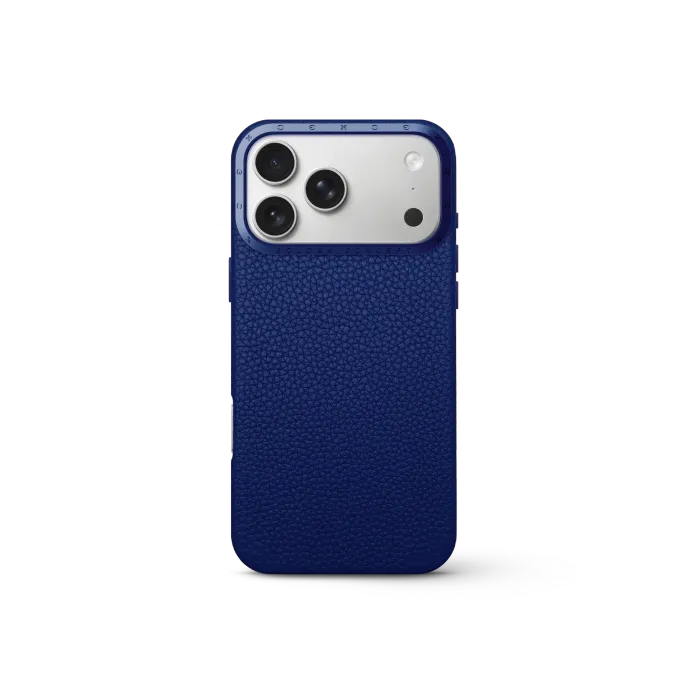 iPhone Case 17 - Full-Grain Leather - Deep Blue