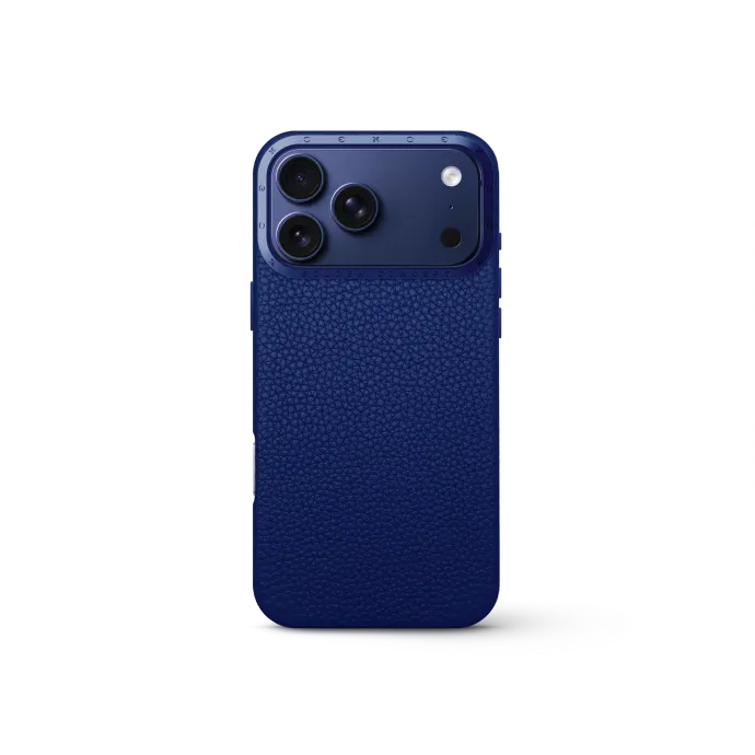 iPhone Case 17 - Full-Grain Leather - Deep Blue
