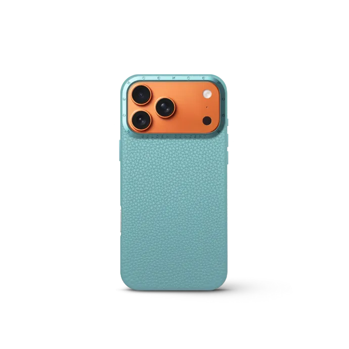 iPhone Case 17 - Full-Grain Leather - Sky