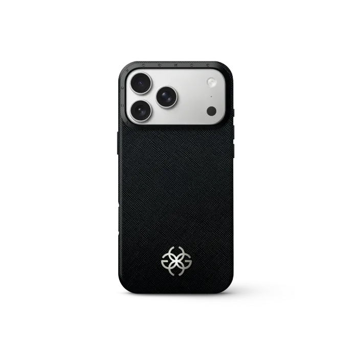 iPhone Case 17 - Saffiano Leather Logo