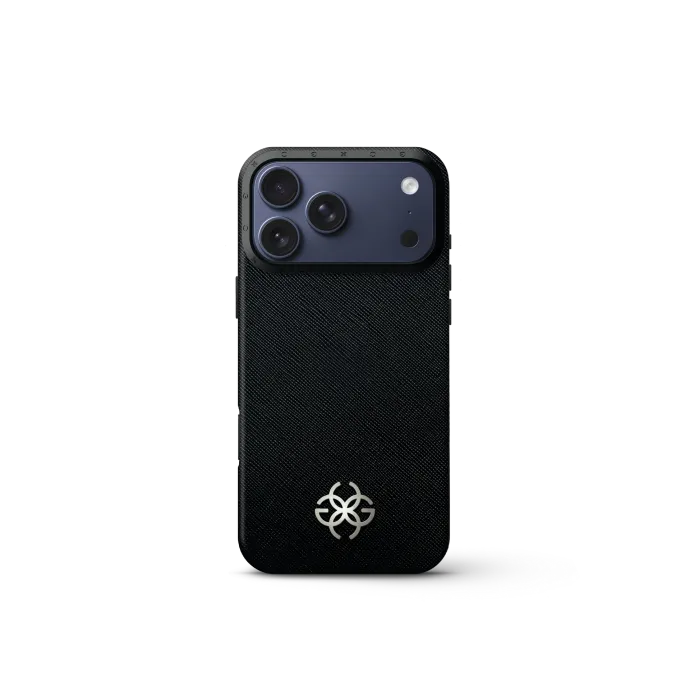iPhone Case 17 - Saffiano Leather Logo