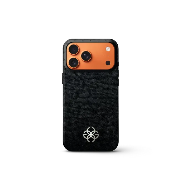 iPhone Case 17 - Saffiano Leather Logo