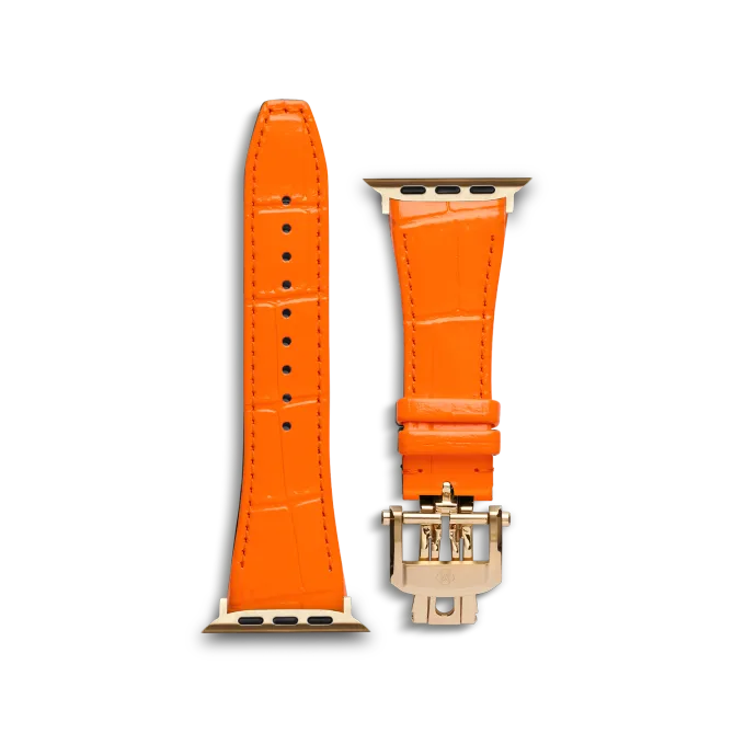Apple Watch Strap / Leather - Orange