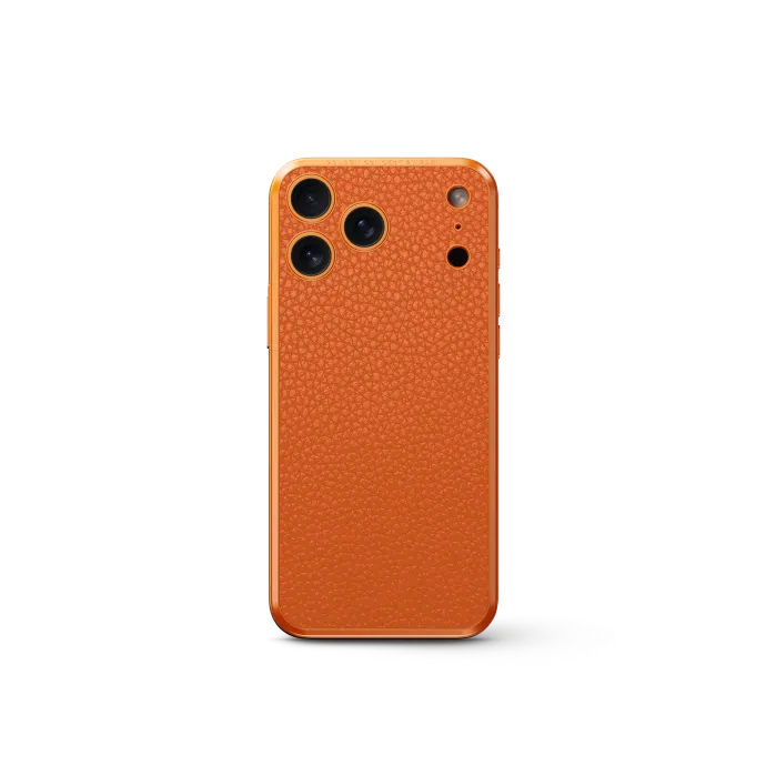 iPhone Case 17 / Magnetic Shield - Full-Grain Leather - Orange